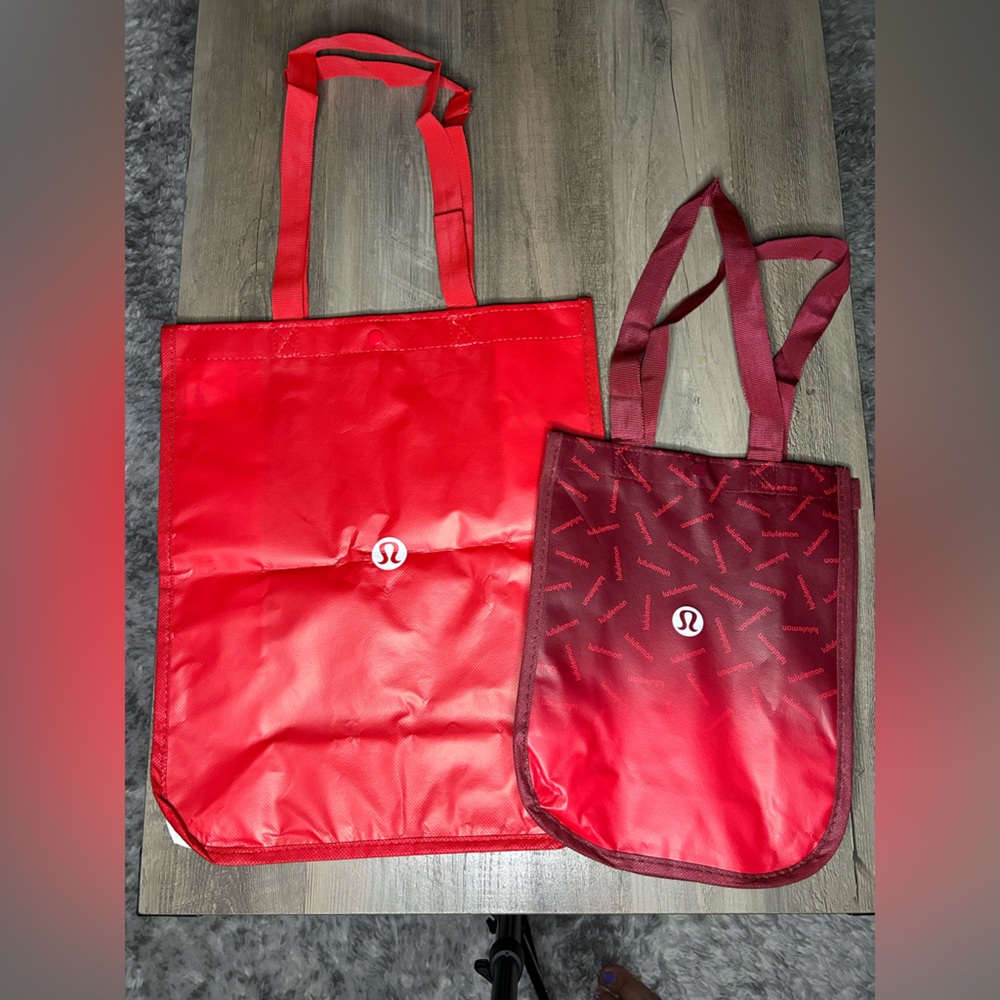 Lululemon athletica Red Tote Bag Set
